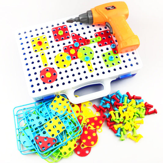Interactive Nut Combination Educational Electric Drill Toy for Children-0